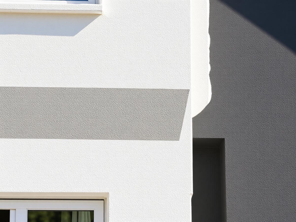 Fachada com reboco e pintura finalizados